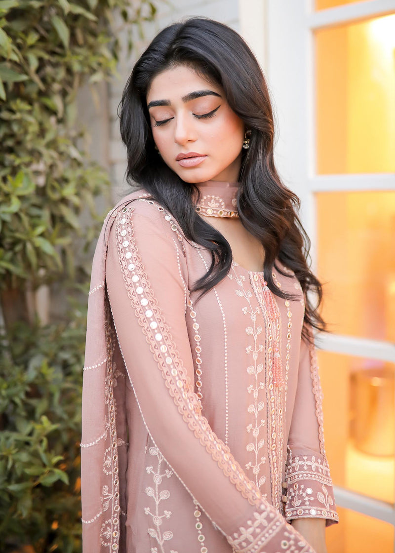 Merakish Luxury Chiffon Volume-9 Unstitched 3-Piece Suit-MLC-V9-YXD0237