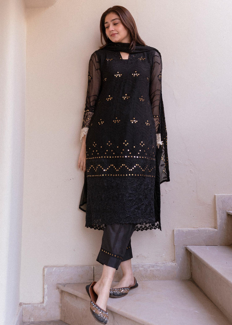 Merakish Luxury Chiffon Volume-9 Unstitched 3-Piece Suit-MLC-V9-YAO2423