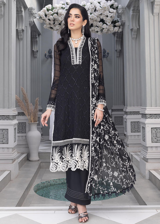 Merakish Luxury Chiffon Volume-7 Unstitched 3-Piece Suit-MLC-V7-XQP3455