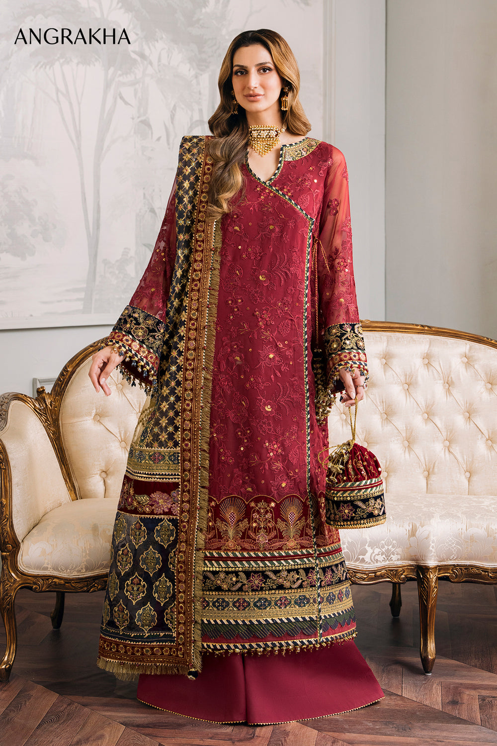 Baroque Chantelle Chiffon Restock Unstitched 3-Piece Suit - CH12-07