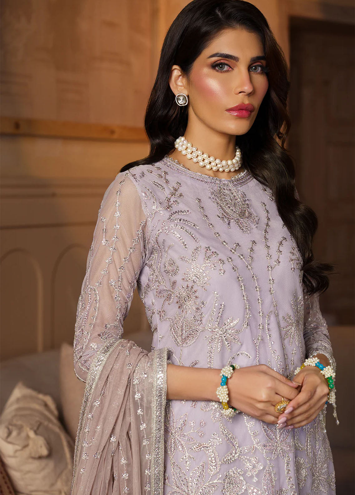 Zarif Nauroz Festive Formals Unstitched 3-Piece Suit - ZFN-07-MEHER