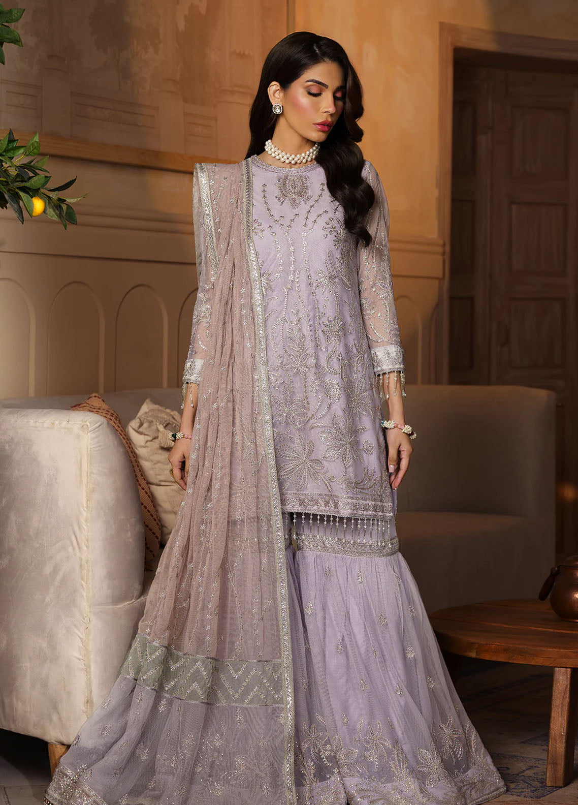 Zarif Nauroz Festive Formals Unstitched 3-Piece Suit - ZFN-07-MEHER