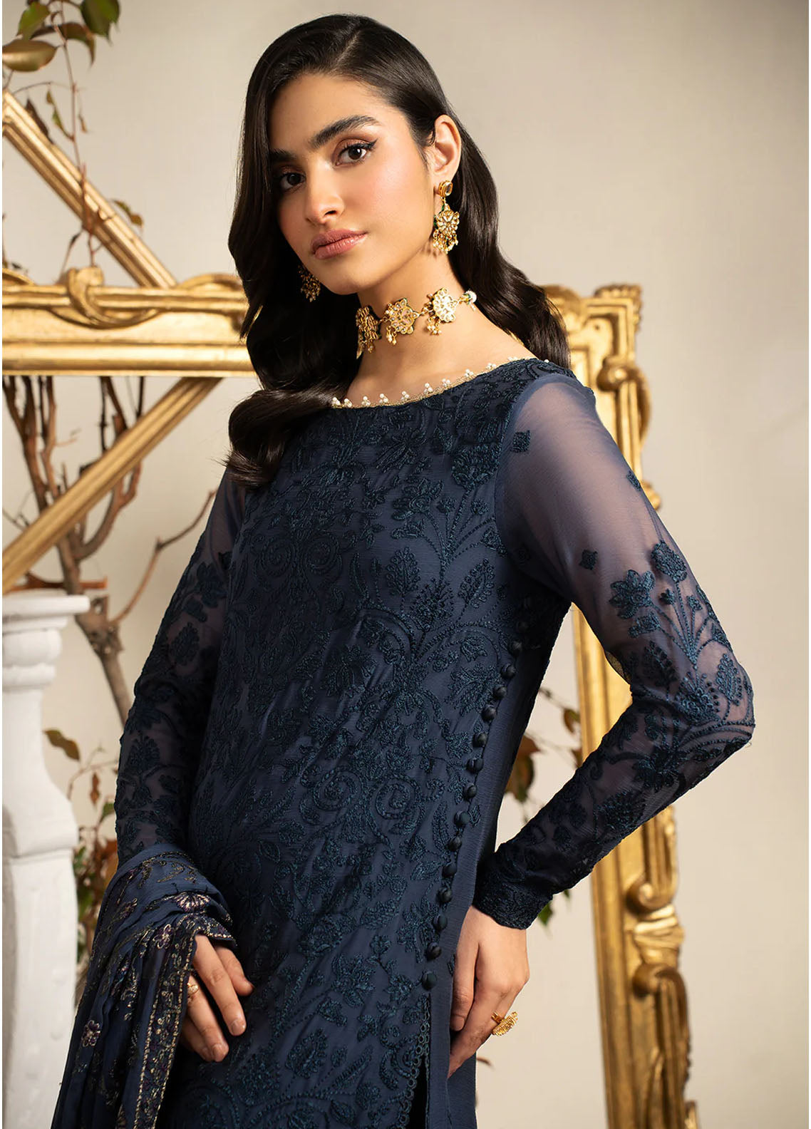 Zarif Naqsh Festive Formals Unstitched 3-Piece Suit - ZRN-08-JESSY