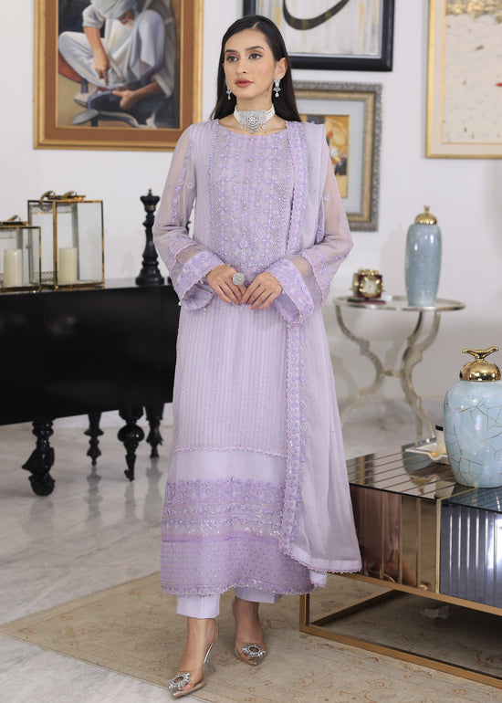 Merakish Luxury Chiffon Volume-12 Unstitched 3-Piece Suit-MLC-V12-CUX4940