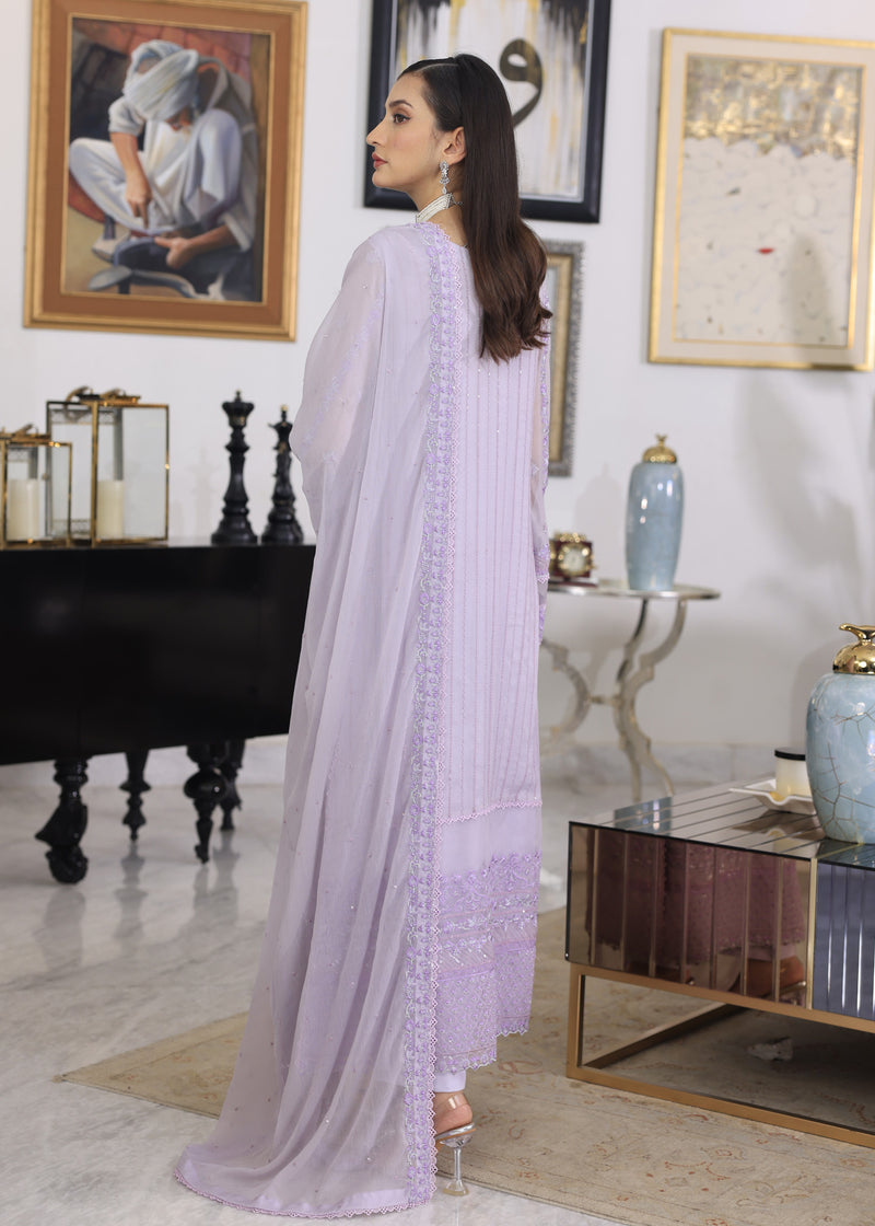 Merakish Luxury Chiffon Volume-12 Unstitched 3-Piece Suit-MLC-V12-CUX4940