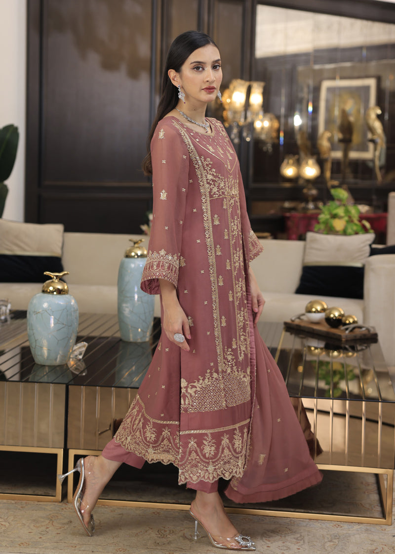 Merakish Luxury Chiffon Volume-12 Unstitched 3-Piece Suit-MLC-V12-MJV9929