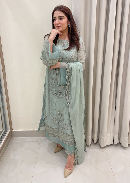 Merakish Luxury Chiffon Volume-4 Unstitched 3-Piece Suit-MLC-V4-RTY3649