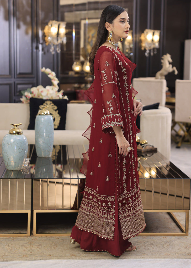 Merakish Luxury Chiffon Volume-12 Unstitched 3-Piece Suit-MLC-V12-FDQ6272