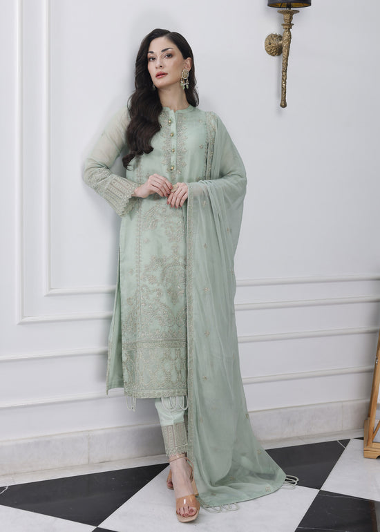 Merakish Luxury Chiffon Volume-11 Unstitched 3-Piece Suit-MLC-V11-TDI7653