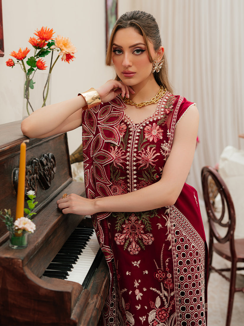 Mahnur Allenura Luxury Lawn Unstitched 3-Piece Suit - ALL-S24V3-CELESTIAL