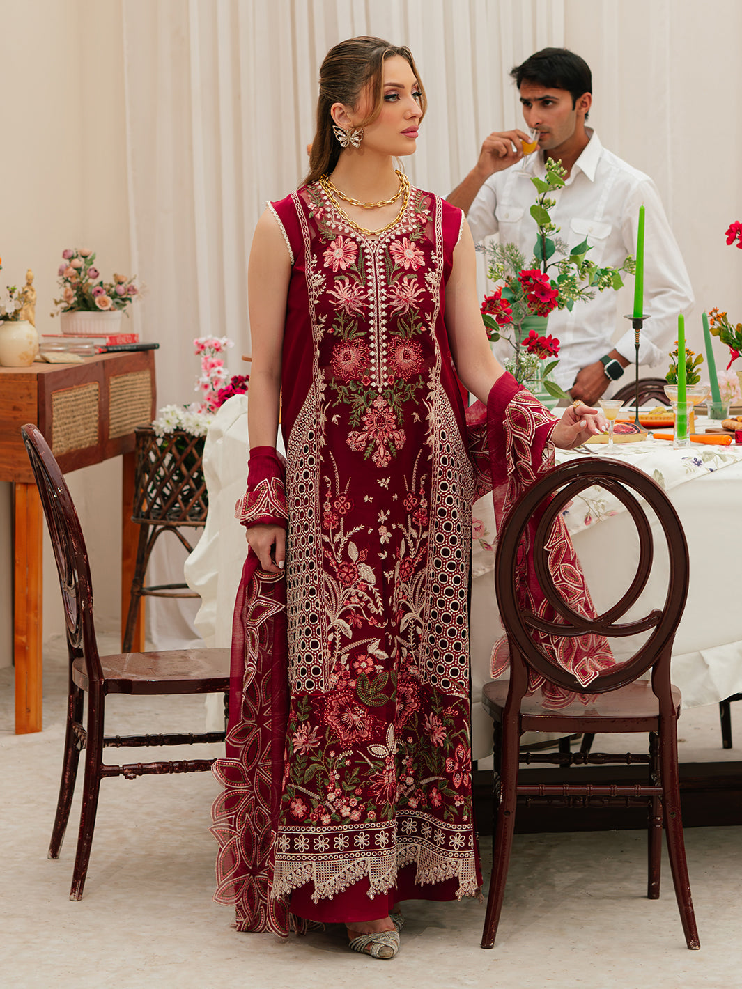 Mahnur Allenura Luxury Lawn Unstitched 3-Piece Suit - ALL-S24V3-CELESTIAL