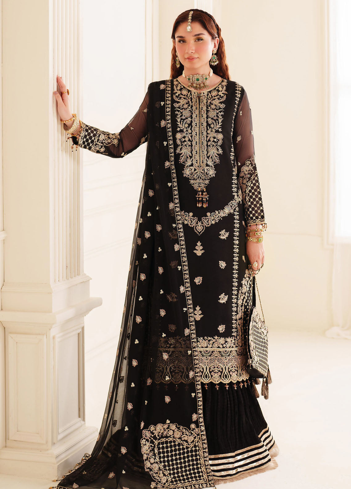Alizeh Dua Luxury Chiffon Unstitched 3-Piece Suit - ADC-03-SOHA