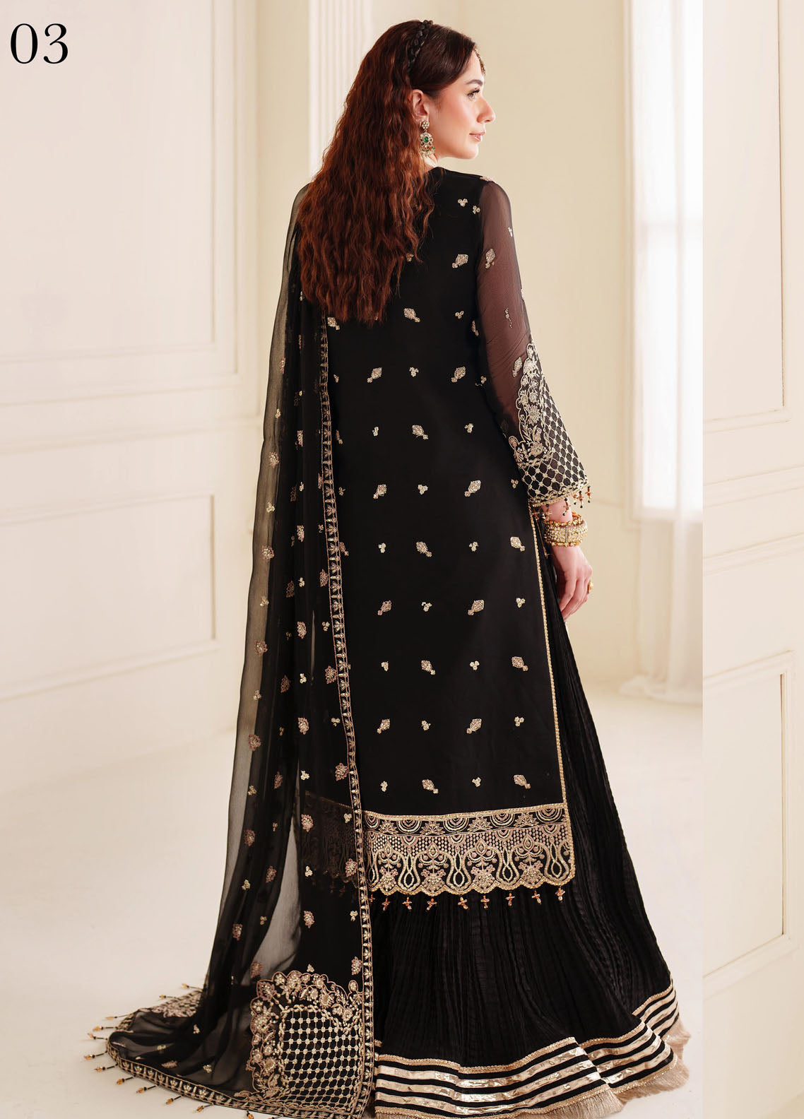 Alizeh Dua Luxury Chiffon Unstitched 3-Piece Suit - ADC-03-SOHA