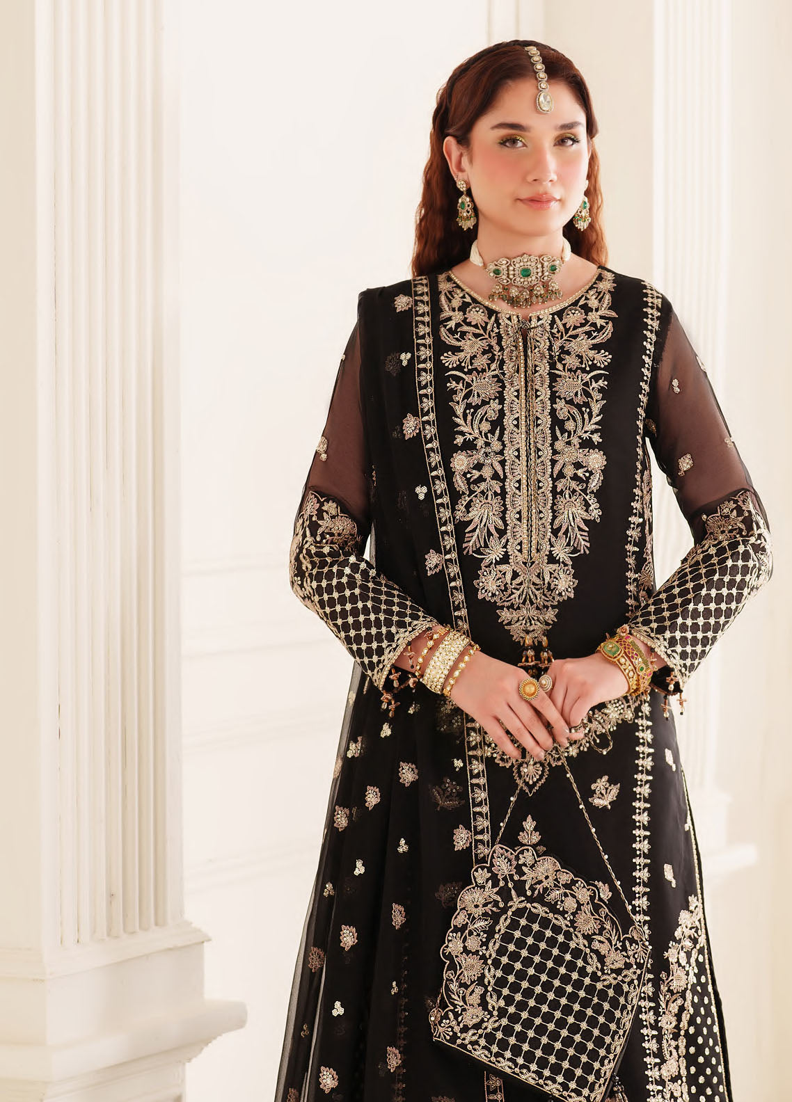 Alizeh Dua Luxury Chiffon Unstitched 3-Piece Suit - ADC-03-SOHA