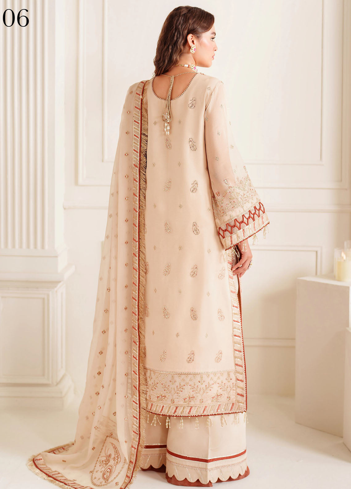 Alizeh Dua Luxury Chiffon Unstitched 3-Piece Suit - ADC-06-EMEL