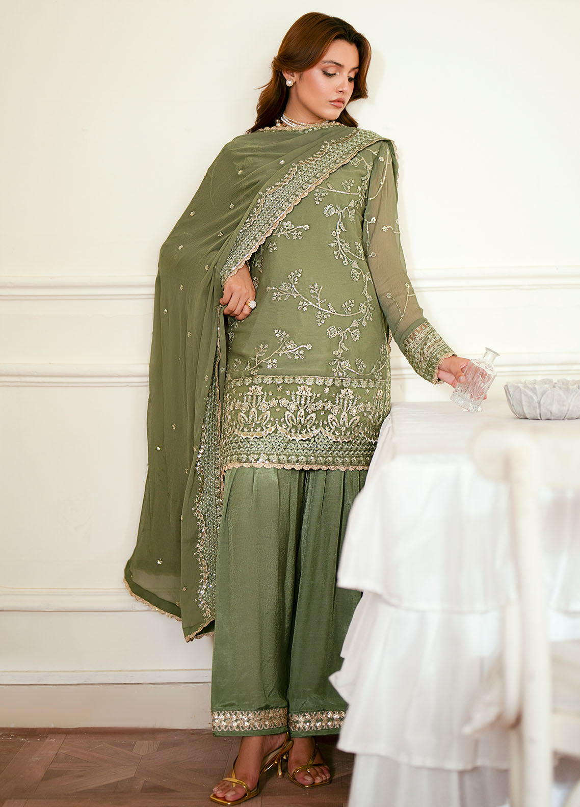 Sahane Elinor Chiffon Unstitched 3-Piece Suit - SC-EL-1801-VIANNA