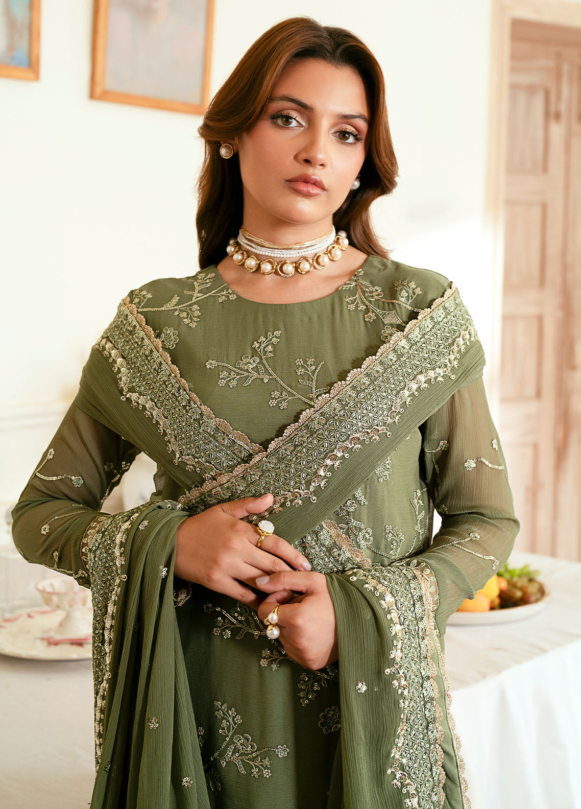 Sahane Elinor Chiffon Unstitched 3-Piece Suit - SC-EL-1801-VIANNA