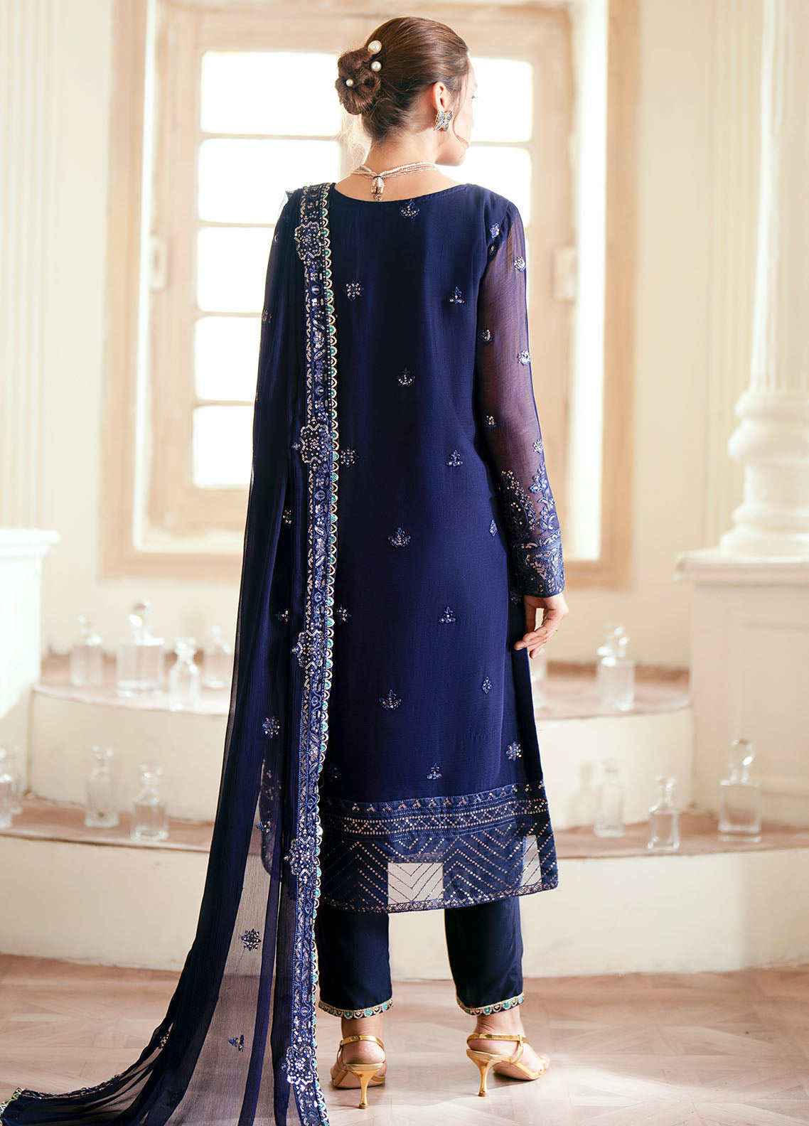 Sahane Elinor Chiffon Unstitched 3-Piece Suit - SC-EL-1803-AVELINE