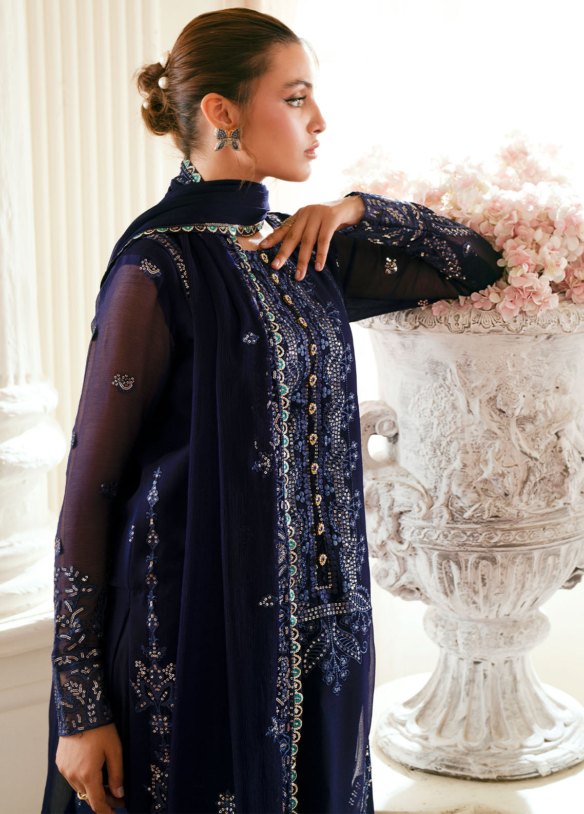 Sahane Elinor Chiffon Unstitched 3-Piece Suit - SC-EL-1803-AVELINE
