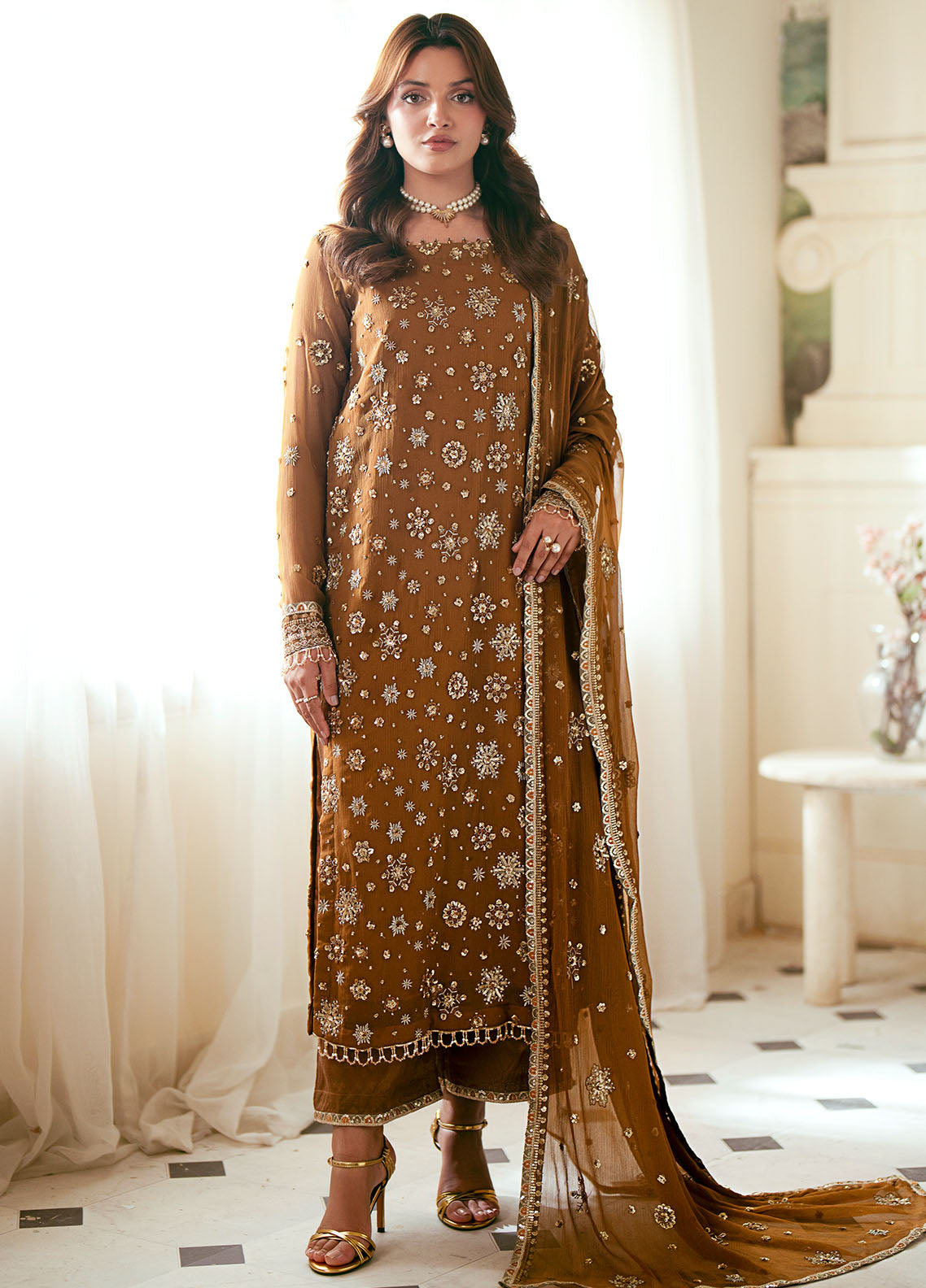 Sahane Elinor Chiffon Unstitched 3-Piece Suit - SC-EL-1805-MIRELLA