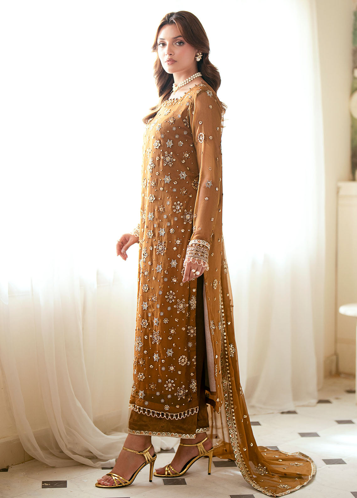 Sahane Elinor Chiffon Unstitched 3-Piece Suit - SC-EL-1805-MIRELLA