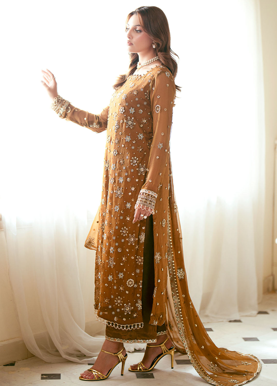 Sahane Elinor Chiffon Unstitched 3-Piece Suit - SC-EL-1805-MIRELLA