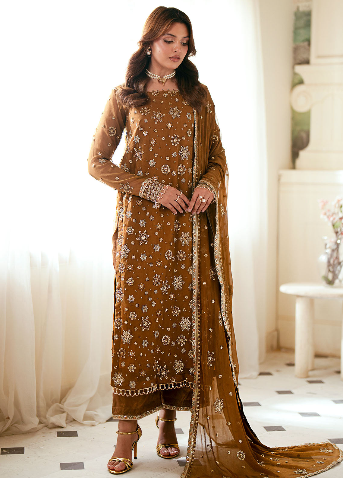 Sahane Elinor Chiffon Unstitched 3-Piece Suit - SC-EL-1805-MIRELLA