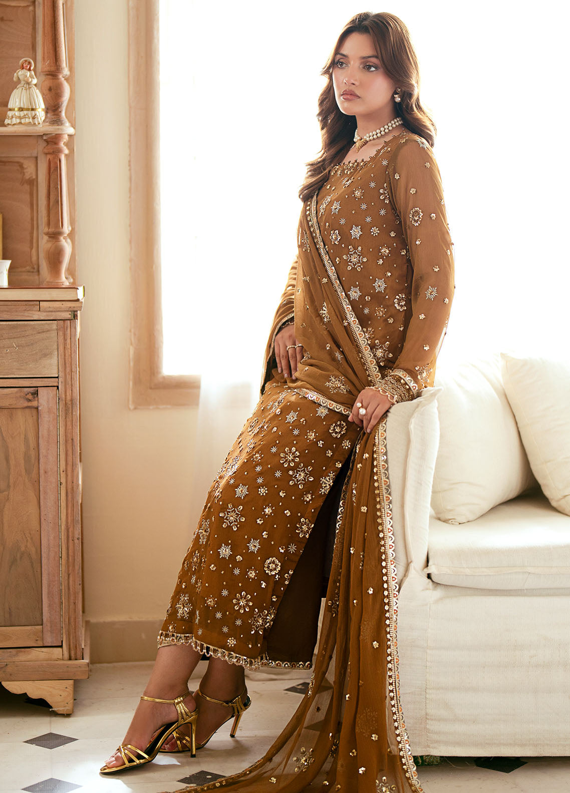 Sahane Elinor Chiffon Unstitched 3-Piece Suit - SC-EL-1805-MIRELLA
