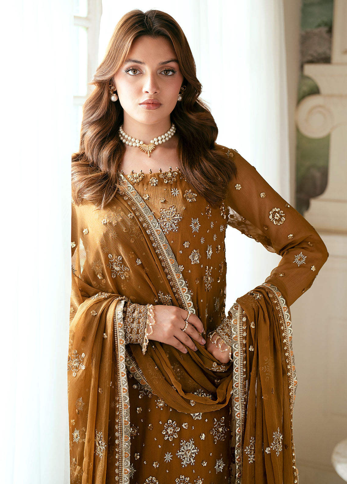 Sahane Elinor Chiffon Unstitched 3-Piece Suit - SC-EL-1805-MIRELLA