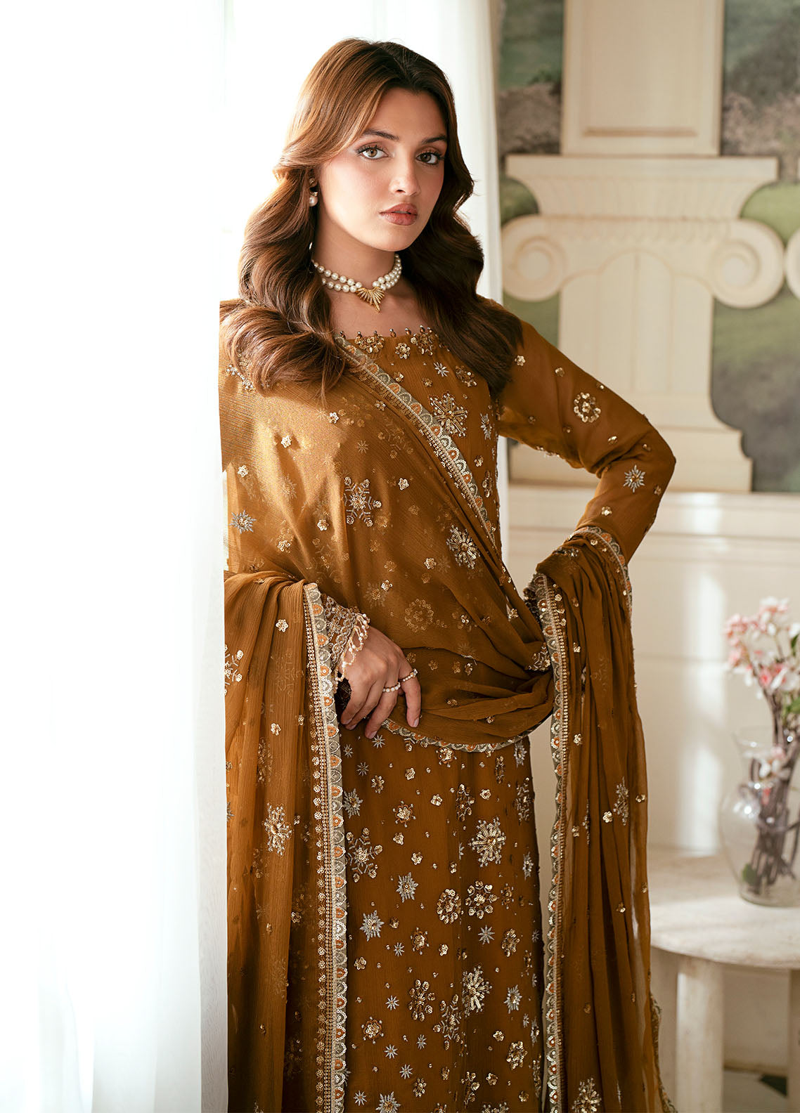 Sahane Elinor Chiffon Unstitched 3-Piece Suit - SC-EL-1805-MIRELLA