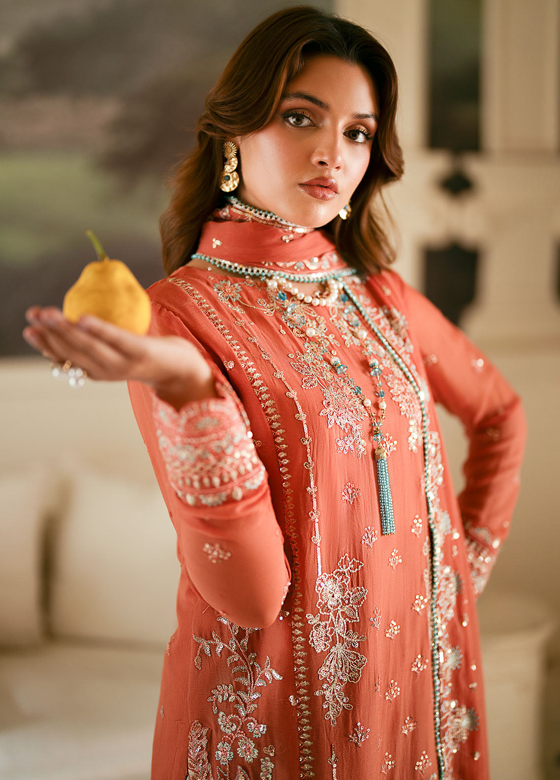 Sahane Elinor Chiffon Unstitched 3-Piece Suit - SC-EL-1806-ARAGON