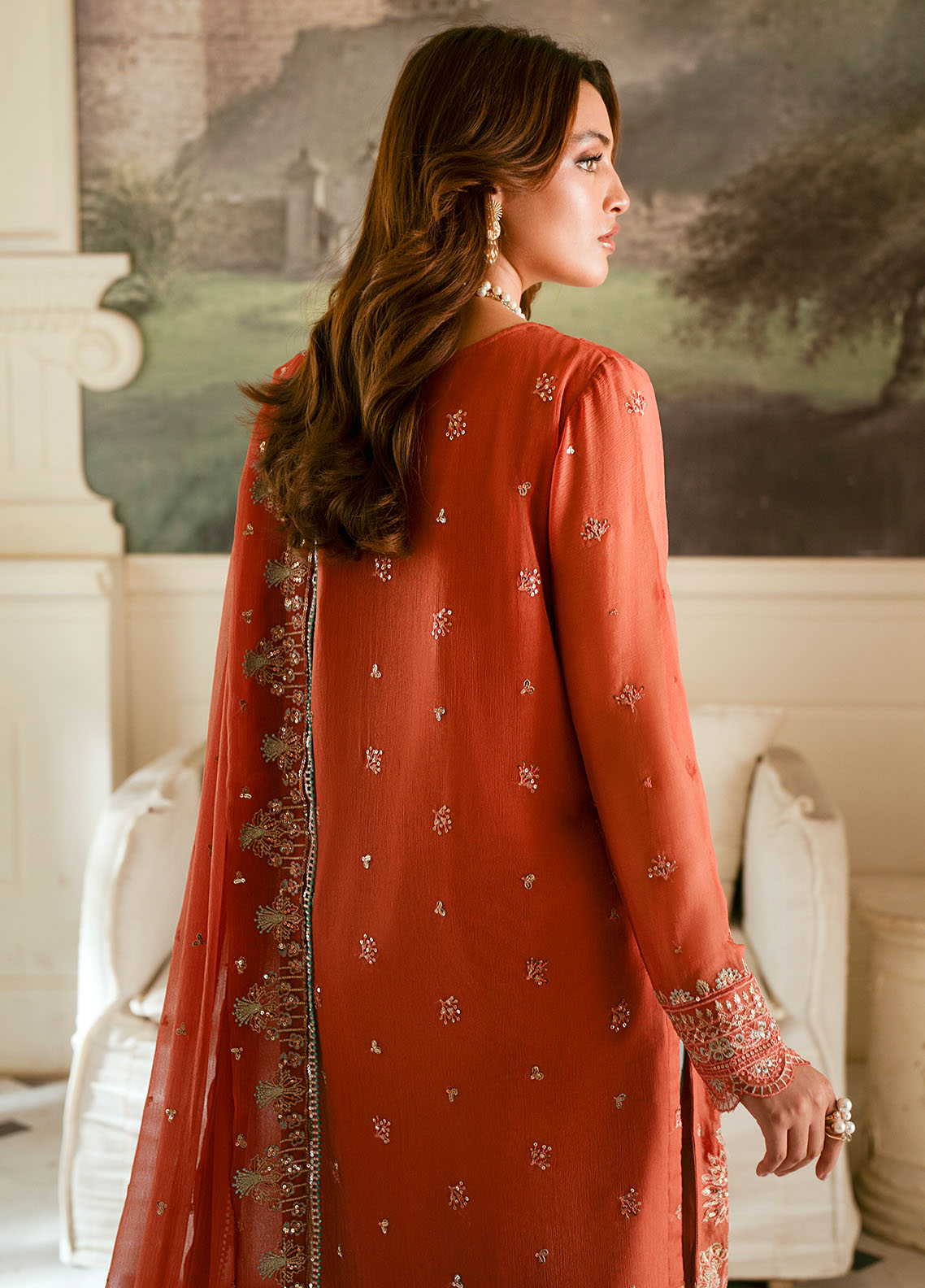 Sahane Elinor Chiffon Unstitched 3-Piece Suit - SC-EL-1806-ARAGON