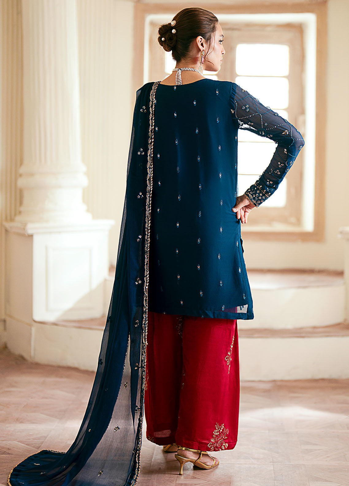 Sahane Elinor Chiffon Unstitched 3-Piece Suit - SC-EL-1807-MEGEVE