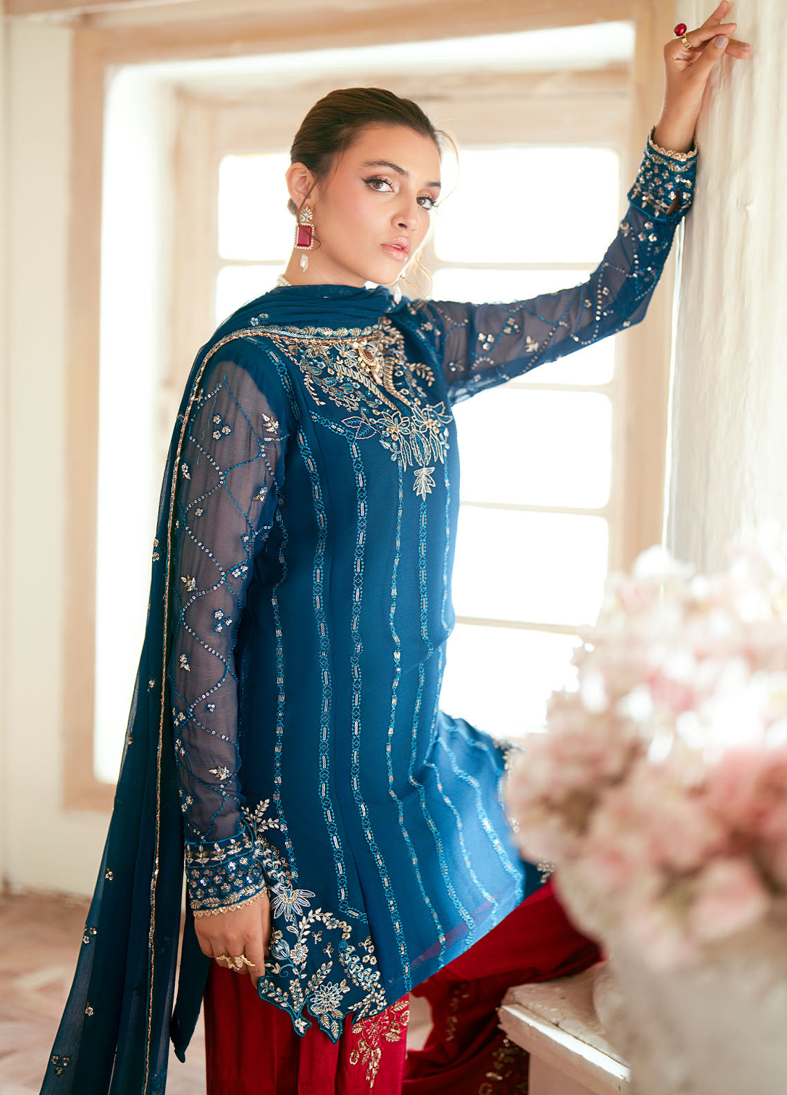 Sahane Elinor Chiffon Unstitched 3-Piece Suit - SC-EL-1807-MEGEVE