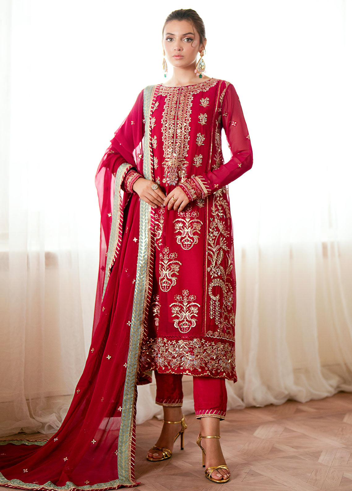 Sahane Elinor Chiffon Unstitched 3-Piece Suit - SC-EL-1808-DAPHNE