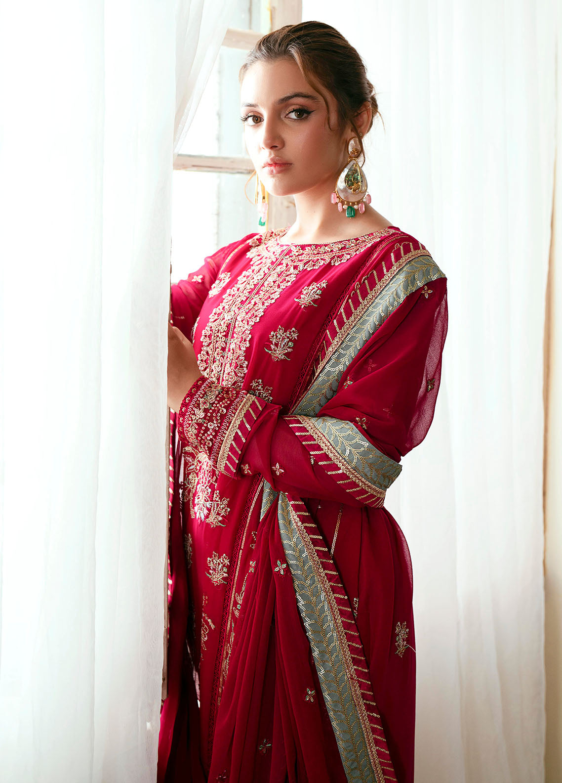 Sahane Elinor Chiffon Unstitched 3-Piece Suit - SC-EL-1808-DAPHNE