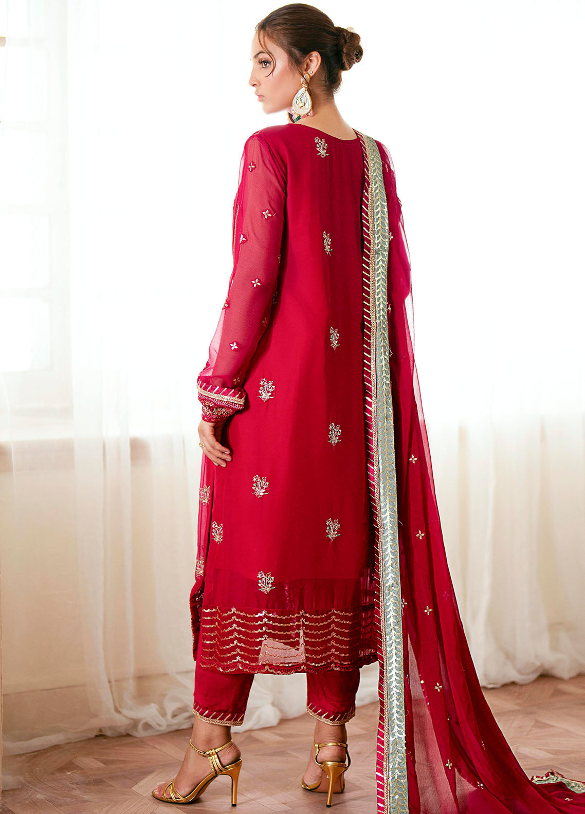 Sahane Elinor Chiffon Unstitched 3-Piece Suit - SC-EL-1808-DAPHNE