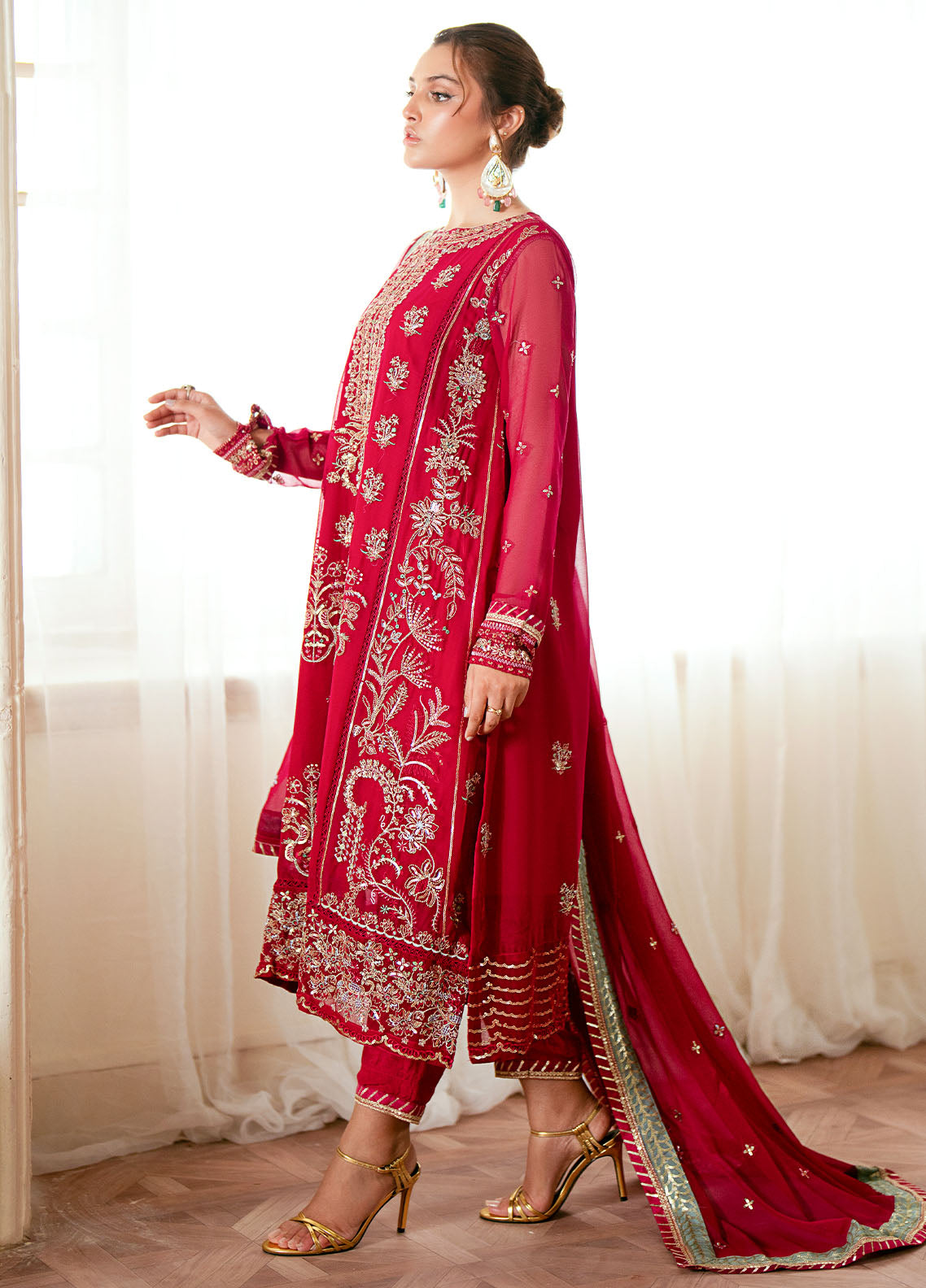 Sahane Elinor Chiffon Unstitched 3-Piece Suit - SC-EL-1808-DAPHNE