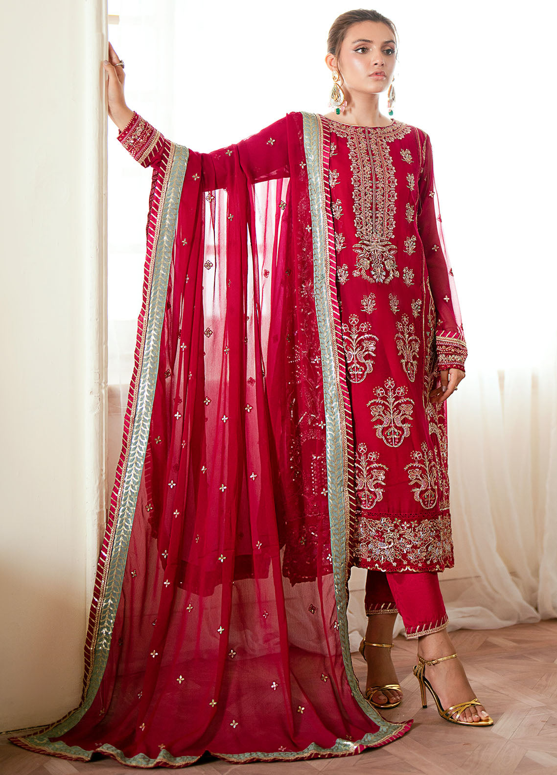Sahane Elinor Chiffon Unstitched 3-Piece Suit - SC-EL-1808-DAPHNE