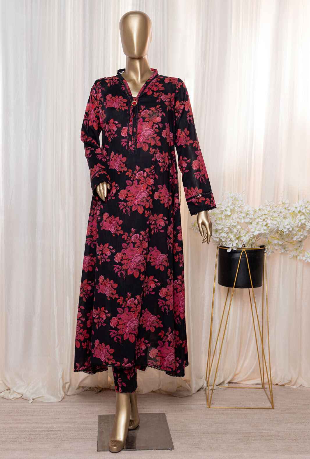 HZ Floral Vibes Co-Ords Printed Lawn Unstitched 2-Piece Suit - FVC-1006
