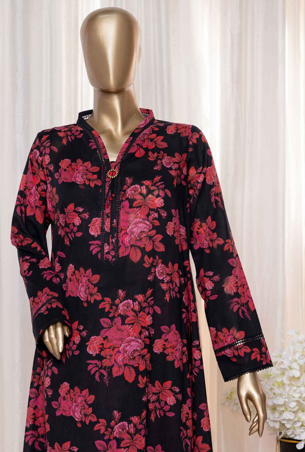 HZ Floral Vibes Co-Ords Printed Lawn Unstitched 2-Piece Suit - FVC-1006