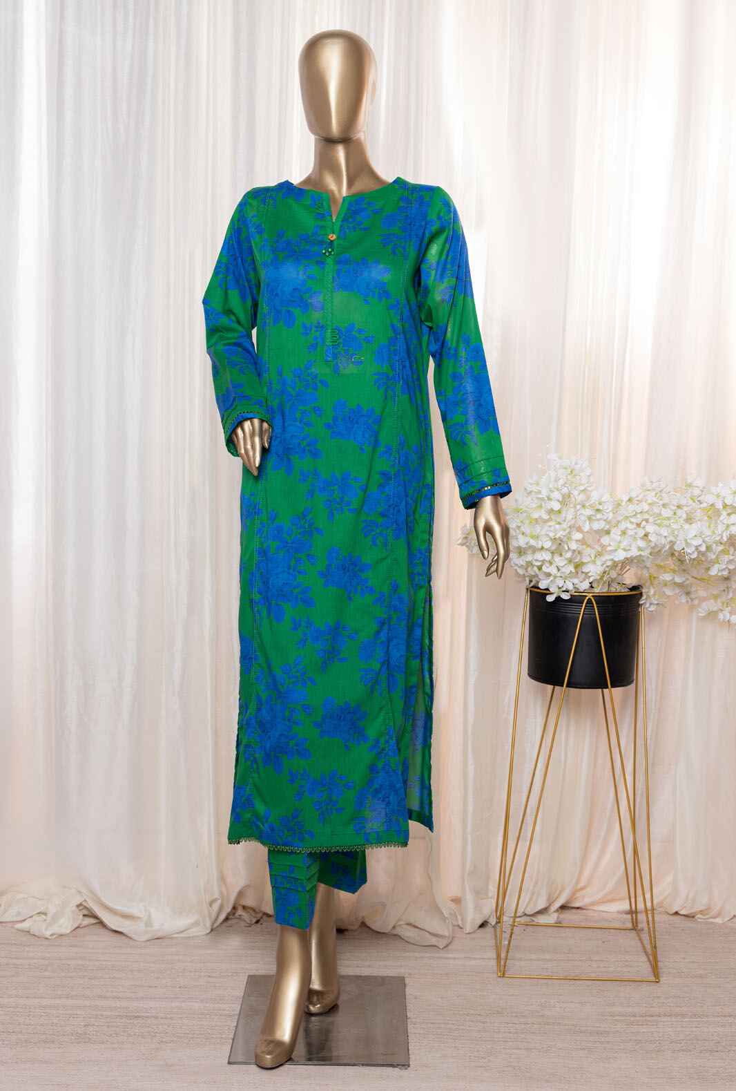 HZ Floral Vibes Co-Ords Printed Lawn Unstitched 2-Piece Suit - FVC-1009