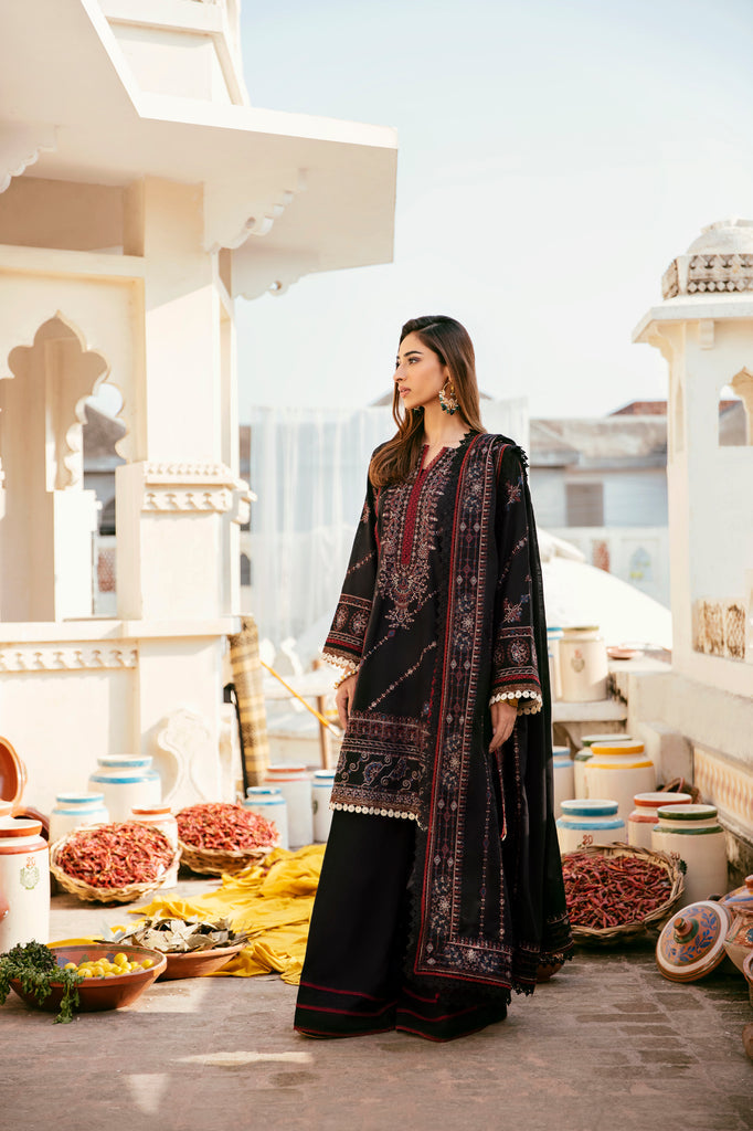 Florent Afsanay Luxury Chikankari Khaddar Unstitched 3-Piece Suit FAK-6A