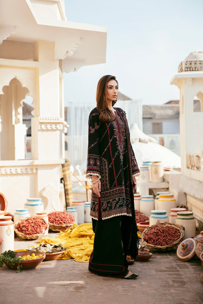 Florent Afsanay Luxury Chikankari Khaddar Unstitched 3-Piece Suit FAK-6A