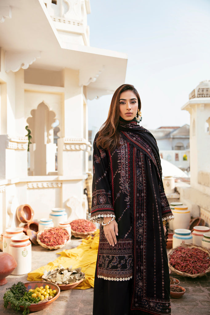 Florent Afsanay Luxury Chikankari Khaddar Unstitched 3-Piece Suit FAK-6A