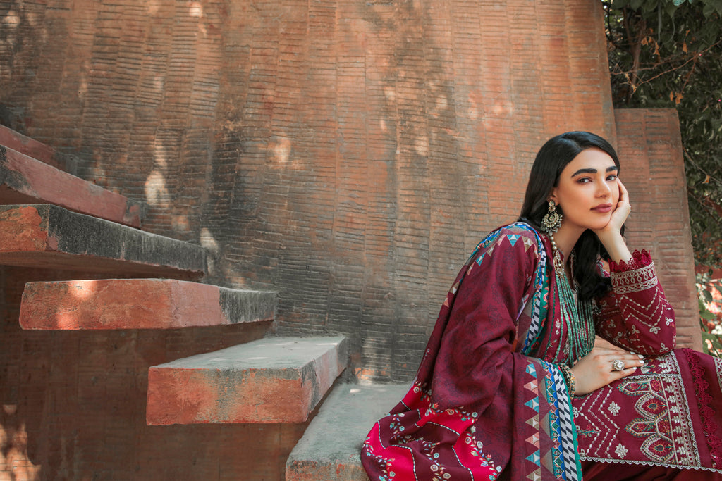 Florent Meeras Premium Khaddar Unstitched 3-Piece Suit FMK-3B