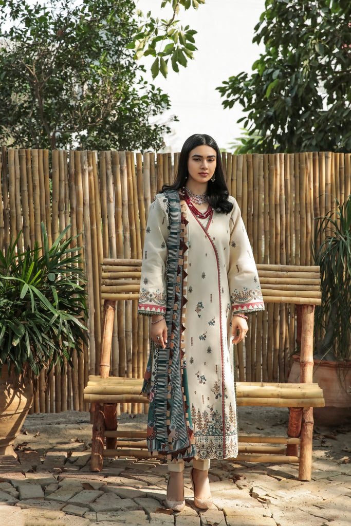 Florent Meeras Premium Khaddar Unstitched 3-Piece Suit FMK-5A