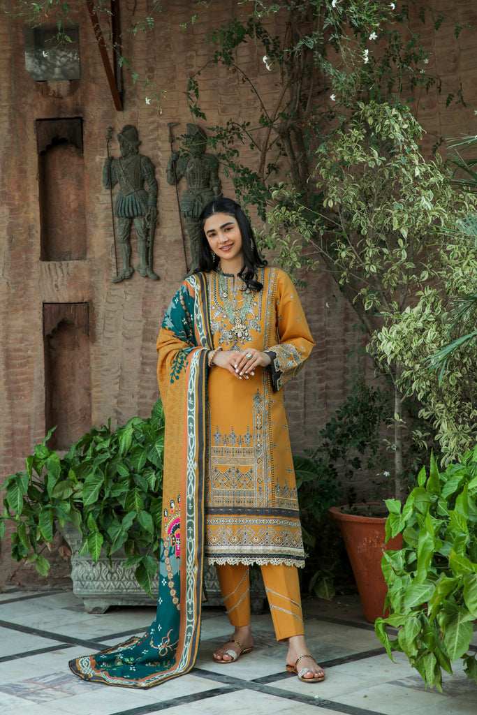 Florent Meeras Premium Khaddar Unstitched 3-Piece Suit FMK-6A