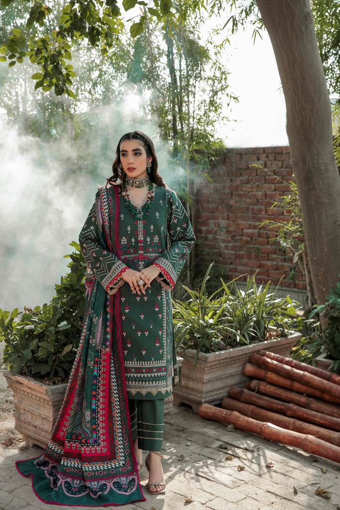 Florent Meeras Premium Khaddar Unstitched 3-Piece Suit FMK-3A
