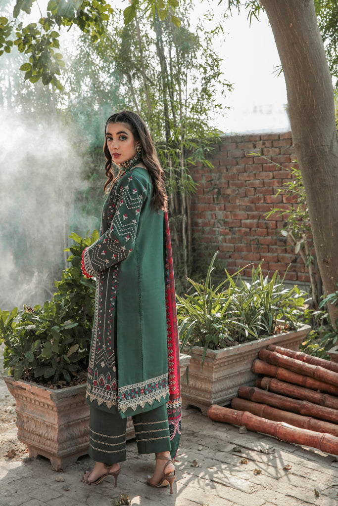 Florent Meeras Premium Khaddar Unstitched 3-Piece Suit FMK-3A